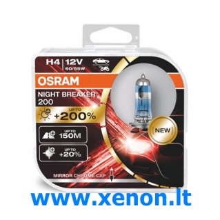 OSRAM H4 Night Breaker +200% lemputės 2 vnt. 64193NB200